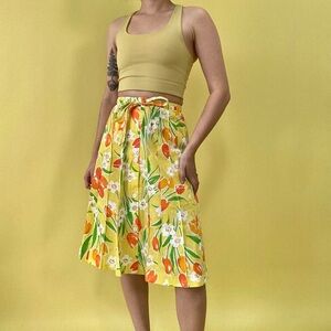 Floral Yellow Skirt